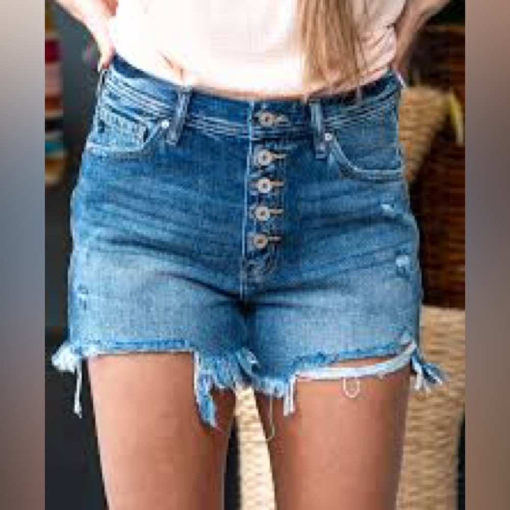 Kancan Denim Cutoff Button Fly Shorts
